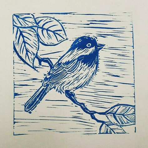 Linocut print #funnewproject Winter Cardinal, Linoleum Print, Linoleum Block Printing, Linocut Printmaking, Lino Art, Cut Animals, Summer Cherries, Linocut Art, Arte Popular