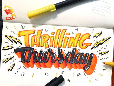 Thrilling Thursday Lettering Fonts Design, Fonts Lettering, Ttf Fonts, Hand Lettering Art, Design Photo, Font Design, Letter Art, Lettering Fonts, Fonts Design