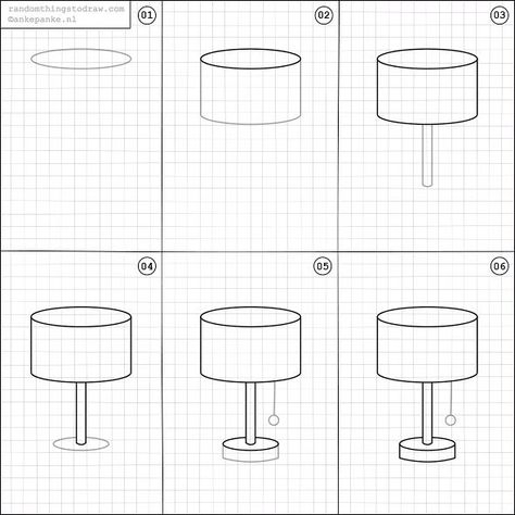 How to draw a lamp. Random Things To Draw, Sketch Note, Calligraphy Drawing, Kids Painting, Interior Design Sketches, Object Drawing, Things To Draw, Easy Doodle Art, Drawing Tutorial Easy