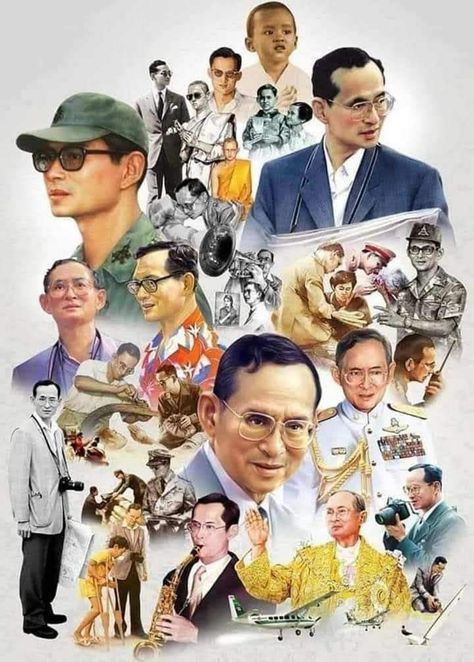 King Phumipol, King Bhumibol Adulyadej, Bhumibol Adulyadej, King Bhumibol, I Kings, Mural Painting, King Queen, I Am Awesome, Thailand