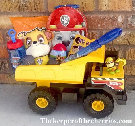 Paw Patrol Easter Basket...these are the BEST Easter Basket Ideas! Paw Patrol Easter Basket, Gigi Life, Dump Truck Birthday Party, Annual Campaign, Creative Easter Baskets, Valentine Baskets, Easter Baskets For Toddlers, Easter Basket Ideas, Easter 2021