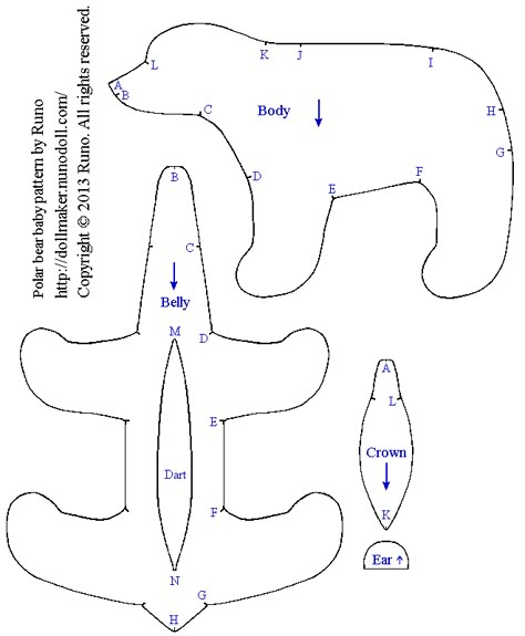 Bear Patterns Sewing, Make A Stuffed Animal, Stuffed Animal Ideas, Stuffed Animal Sewing, Bear Patterns Free, Felt Toys Patterns, Teddy Bear Sewing Pattern, Felt Animal Patterns, Felt Crafts Patterns