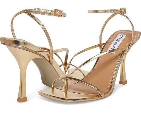 Steve Madden Annie Sandals Women's US 9 Champagne Leather Stiletto Heel FZP508 Description Steve Madden Annie Sandals Women's US 9 Champagne Leather Stiletto Heel FZP508. Product Detail •                   Brand: Steve Madden •                   Style: Strappy •                   Department: Women's •                   Color: Champagne Gold Heel Sandals, Heels Classy Elegant Gold, Champagne Outfit, Welcome Party Outfit, Vegas Prom, Old Money Shoes, Hoco Heels, Wedding Guest Heels, Strappy Wedding Shoes