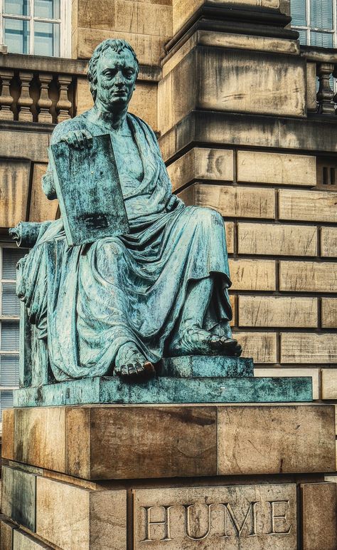 Statue of famed Scottish philosopher David Hume (1711-1776) who was instrumental in the development of modern science and psychology, as well as contemporary debates in philosophy of religion (Apr., 2010). . Download this photo by K. Mitch Hodge on Unsplash Hume Philosophy, Philosophy Aesthetic, Modern Philosophy, Best Biographies, Ancient Greek Philosophers, David Hume, Age Of Enlightenment, Moral Philosophy, Western Philosophy