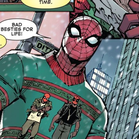 Spidey And Deadpool, Spiderman Christmas, Spiderman Spiderman, Deadpool X Spiderman, Deadpool And Spiderman, Spiderman Pictures, The Spider, Deadpool, Christmas Sweaters