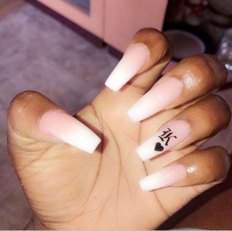 nails Nails D Initial, Nail With Initial, Nails Initials Design, 13 Nails, Initial Acrylic, Long Acrylic Nail, Best Fall Nail Colors, Nail Designs Acrylic, Kylie Nails