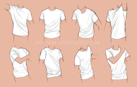 Shirt Reference, Clothing Study, Shirt Sketch, Shirt Drawing, Body Drawing Tutorial, Drawing Anime Clothes, Anime Drawings Tutorials, Drawing Clothes, 영감을 주는 캐릭터