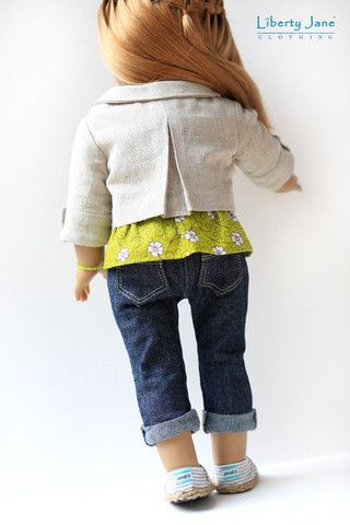 Penny Lane Jacket 18 inch Doll Clothes Pattern PDF Download | Pixie Faire Pixie Faire Patterns, Doll Clothes Pattern, American Girl Crafts, Dollhouse Ideas, Clothes Pattern, Doll Sewing Patterns, Penny Lane, Ag Dolls, Clothes Patterns