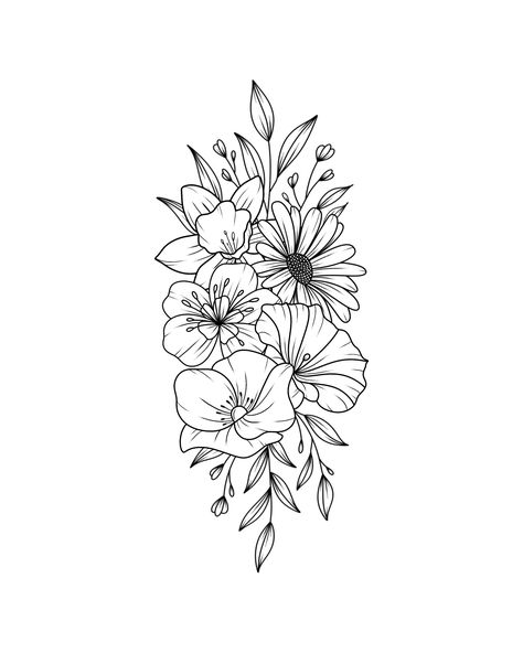 Simple Flower Arm Tattoo, Ffa Tattoo Ideas, Sleeve Filler Ideas Women Floral, Fine Line Floral Tattoo Upper Arm, Floral Cover Up Tattoo Forearm, Flower Arm Tattoos For Women Sleeve, Horizontal Floral Tattoo, Types Of Flowers Tattoo, Flower Western Tattoo