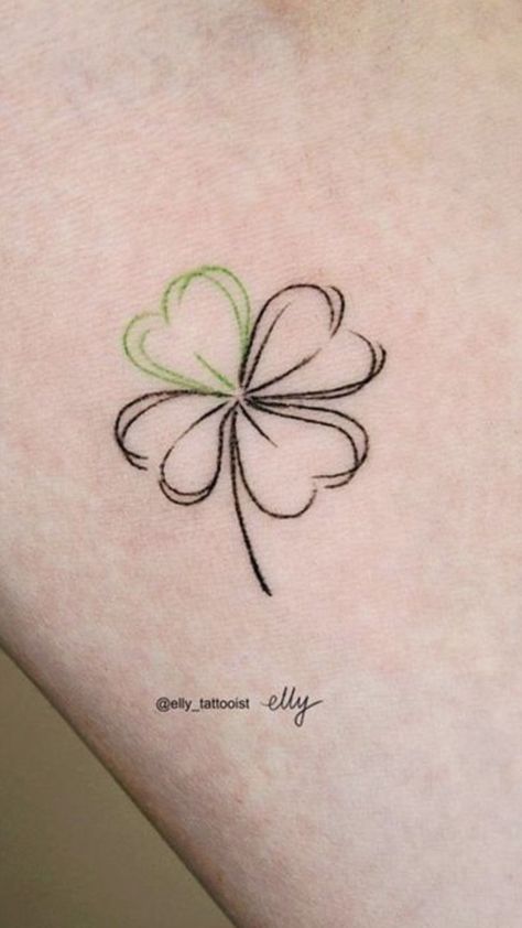 Small Irish Tattoos For Women Simple, Celtic 4 Leaf Clover Tattoo, Clover Wrist Tattoo, Irish Clover Tattoo For Women, Small Shamrock Tattoos For Women, Shamrock Tattoo For Women, Clover Flower Tattoo, Moving Tattoos, Irish Clover Tattoo