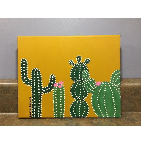 Cactus painting on canvas Cactus Canvas, Trippy Painting, Cactus Painting, Small Canvas Paintings, Canvas Painting Ideas, Simple Canvas Paintings, Cute Canvas Paintings, Easy Canvas Art, Cactus Art