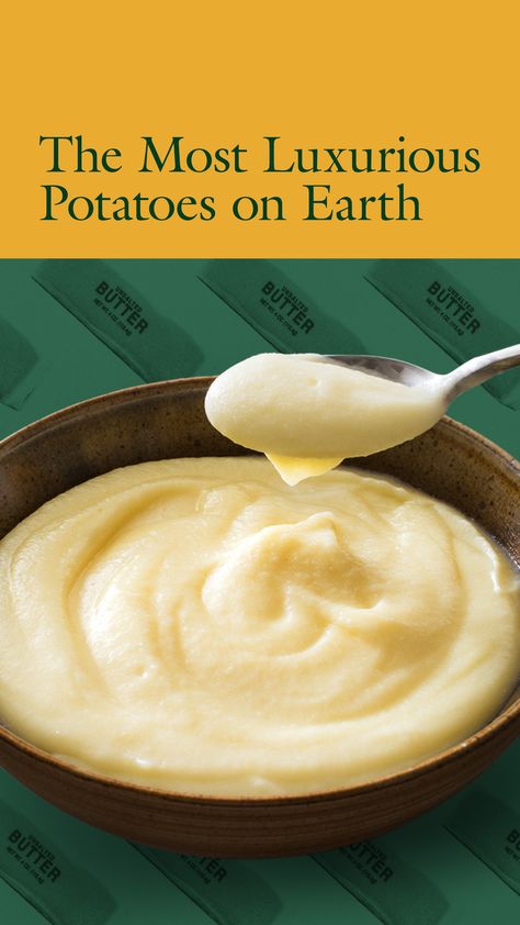 Our version of Chef Joël Robuchon’s famous ultrasilky, ultrabuttery pommes purée may just be the best mashed potatoes you will ever eat. Best Potato Puree, Fondue Mashed Potatoes, Pomme Puree Recipe, Yukon Gold Potato Recipe Mashed, Joel Robuchon Mashed Potatoes, Mashed Potato Puree, Robuchon Potatoes, Potato Pommes, Gordon Ramsay Mashed Potatoes