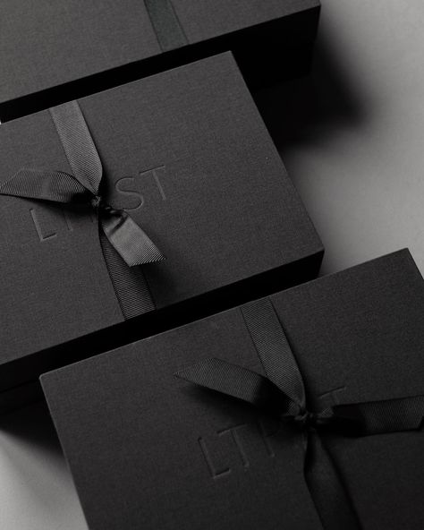 The Letterist (@theletterist) • Instagram photos and videos Stationery Ideas, Ribbon Box, Black Packaging, Silver Logo, Wine Box, Big Bows, Love Languages, Black Ribbon, Black Box