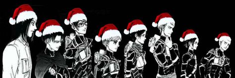 Anime Christmas Banner, Aot Twitter Header, Attack On Titan Banner, Christmas Header Twitter, Aot Header, Christmas Twitter Header, Attack On Titan Christmas, Anime Twitter Header, Christmas Twitter Headers