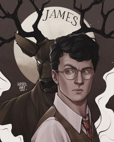 James Potter Drawing, The Marauders Fan Art, James Potter Fan Art, Remus Lupin Fan Art, Thing Marvel, Marauders Fan Art, Yer A Wizard Harry, Harry Potter Artwork, Images Harry Potter