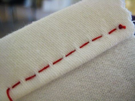 How to handsew an invisible stitch Invisible Hem, Blind Hem Stitch, Blind Hem, Invisible Stitch, Hem Stitch, Trousers Pants, Hand Sewing, Blinds, Trousers