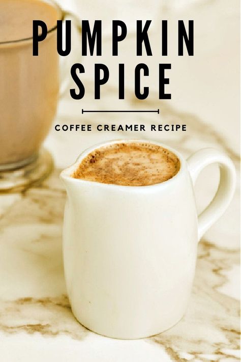 Homemade Pumpkin Spice Creamer Recipe for Coffee - Pretty DIY Home Pumpkin Spice Creamer Recipe, Homemade Pumpkin Spice Creamer, Pumpkin Spice Creamer, Homemade Coffee Creamer, Coffee Creamers, Coffee Creamer Recipe, Creamer Recipe, Homemade Pumpkin Spice, Fresh Pumpkin