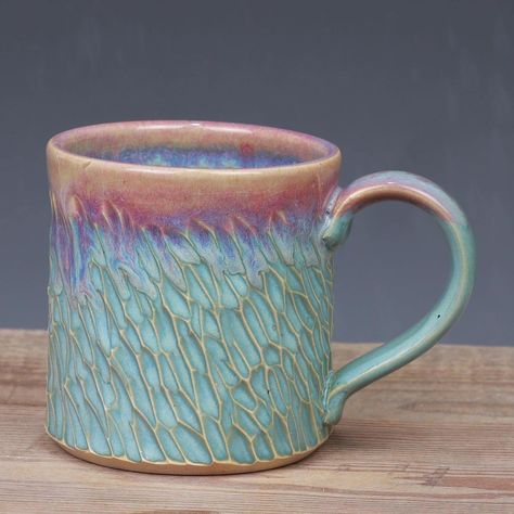 Norse Blue Glaze, Mayco Norse Blue, Glaze Combos, Clay Creations, Clay Art, Ceramic Art, Glaze, Carving, Mug