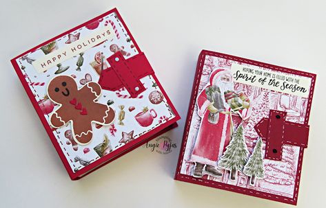 Book Treat Boxes, Christmas Treat Boxes Diy, Su Book Treat Boxes, Stampin Up Book Treat Boxes 2024, Stampin Up Treat Boxes Project Ideas, Stampin Up Book Treat Boxes, Stampin Up Treat Boxes, Christmas Boxes Diy, Christmas Box Diy