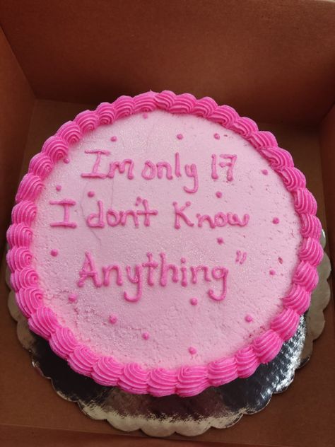 I��’m Only 17 I Dont Know Anything Cake, Im Only 17 I Dont Know Anything Cake, The Kind Of Radiance You Only Have At 17 Cake, 17th Birthday Nails, 17th Birthday Cake Ideas, Taylor Swift Themed Cake, Birthday Party Ideas At Home, 17th Birthday Cake, 17th Birthday Party