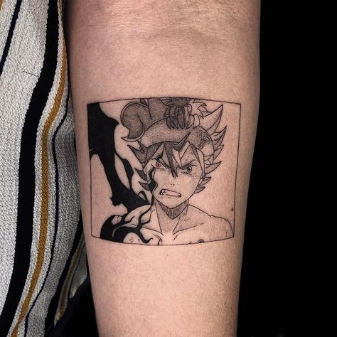 Black Clover Tattoo Ideas, Clover Tattoo Ideas, Black Clover Tattoo, Nc Tattoo, Small Wave Tattoo, Asta Black Clover, Clover Tattoo, Clover Tattoos, Single Needle Tattoo