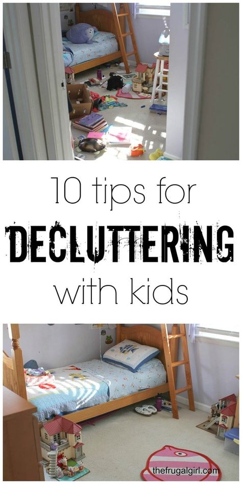 Kids Room Organization Boys, Declutter Kids Room, Tips For Decluttering, Cleaning Kids Room, Frugal Girls, Kids Room Organization, Organize Declutter, Declutter Your Home, Toy Organization