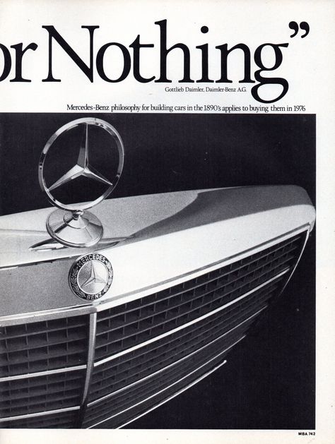 https://flic.kr/p/MsxkfE | 1976 Mercedes-Benz The Best Or Nothing Page 2 Aussie Original Magazine Advertisement The Best Or Nothing Wallpaper, Car Posters Mercedes, Mercedes Benz Poster, Mercedes Benz Aesthetic, Mercedes Poster, Vintage Mercedes Benz, Mercedes Aesthetic, Mercedes Vintage, Mercedes Gle Coupe