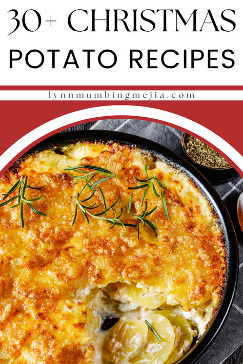 30+ Christmas Potato Recipes | Lynn Mumbing Mejia Fancy Potatoes Side Dishes Holidays, Best Christmas Potatoes, Potato Christmas Recipes, Potato Dishes For Christmas, Christmas Dinner Potato Recipes, Christmas Dinner Potatoes, Potatoes For Christmas Dinner, Christmas Potatoes Recipes, Holiday Potatoes Recipes