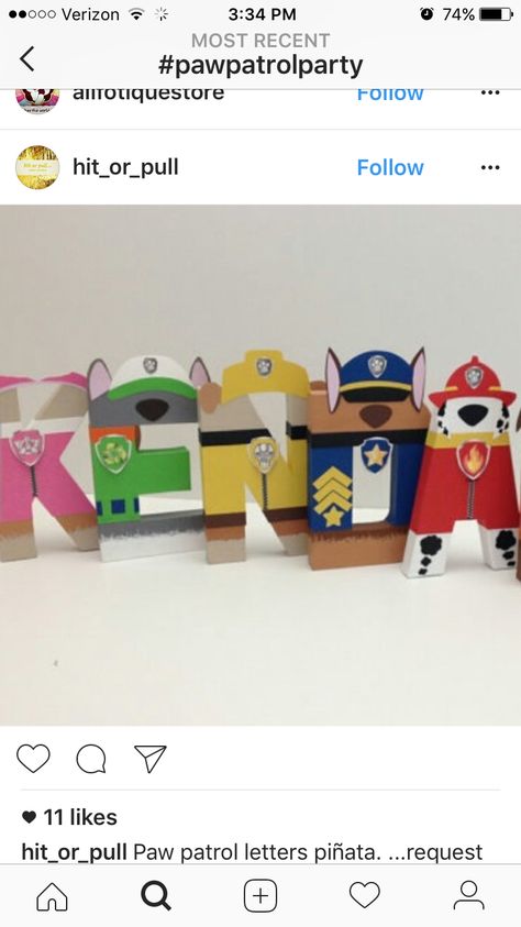 Paw Patrol Bedroom, Wooden Letter Ideas, Paper Mache Letters, Paw Patrol Birthday Party, Patrol Party, Being Different, Paw Patrol Party, Diy Letters, Paw Patrol Birthday