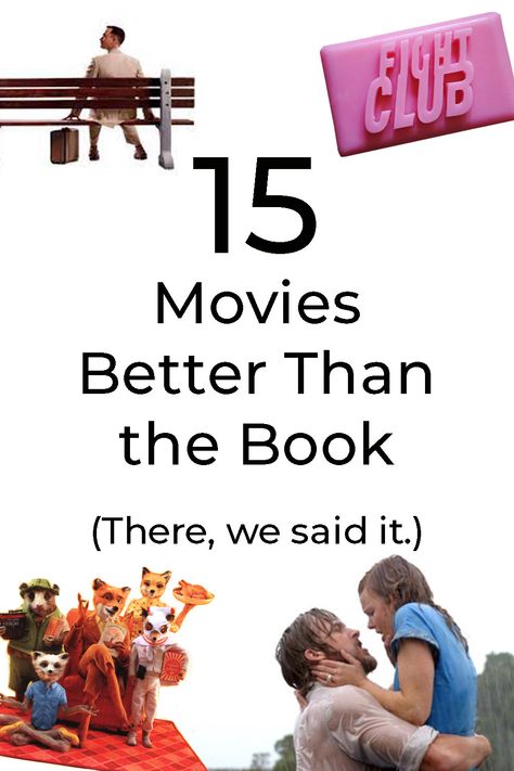 There, we said it. These movies are better than the books they're based on! Movies Based On Books, The Book Was Better, Admit It, Book Lovers, Books To Read, Blog Posts, Entertainment, Good Things, Turn Ons