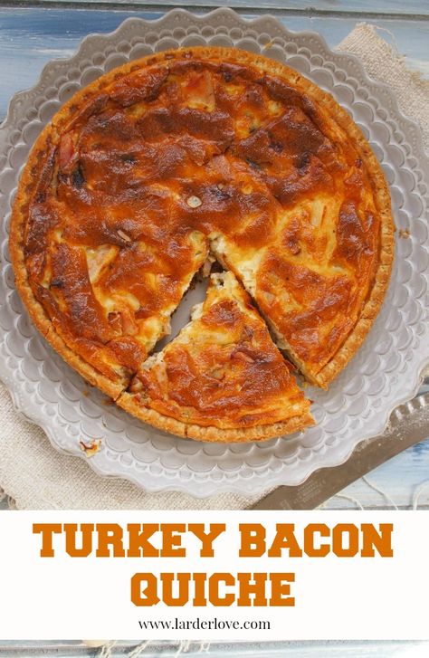 Turkey Quiche Recipes, Turkey Bacon Quiche, Turkey Quiche, Turkey Bacon Recipes, Bacon Quiche Recipe, Leek Quiche, Bacon Quiche, Creamed Leeks, Healthy Turkey