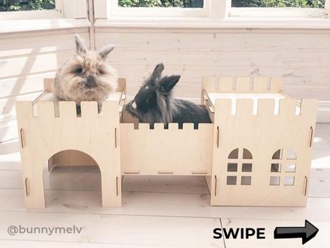 Rabbit Castle, Indoor Rabbit House, Hay Rack, Hay Racks, Wooden Castle, Rabbit House, Bunny Room, Indoor Rabbit, Wooden Rabbit