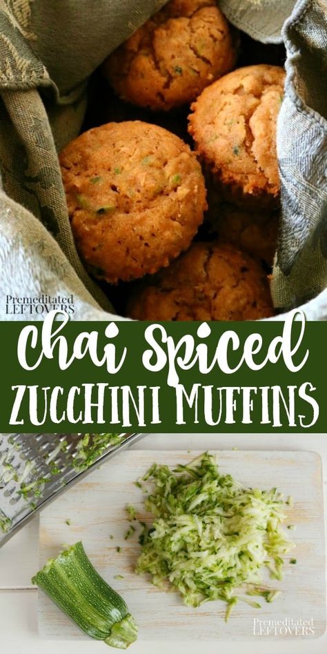 Zucchini Muffin Recipe, Zucchini Muffin, Spiced Zucchini, Zucchini Muffin Recipes, Lowest Carb Bread Recipe, Spice Muffins, Fall Comfort Food, Zucchini Muffins, Chai Spice