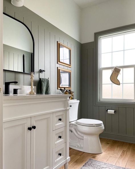 Small Farmhouse Bathroom, Shiplap Bathroom, Cottage Bathroom, Hall Bathroom, White Vanity Bathroom, Downstairs Bathroom, Basement Bathroom, Upstairs Bathrooms, Bathroom Redo