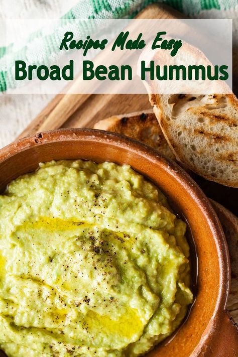 4 reviews · 18 minutes · Vegan Gluten free · Serves 4 · Simple to make this broad bean hummus has a delicously fresh flavour. Serve with croutés, flatbreads or vegetable crudities for dipping. Broad Bean Recipes, Light Dishes, Summer Dip, Bean Hummus, Delicious Dips, Fava Bean, Uk Food, Best Party Food, Broad Bean