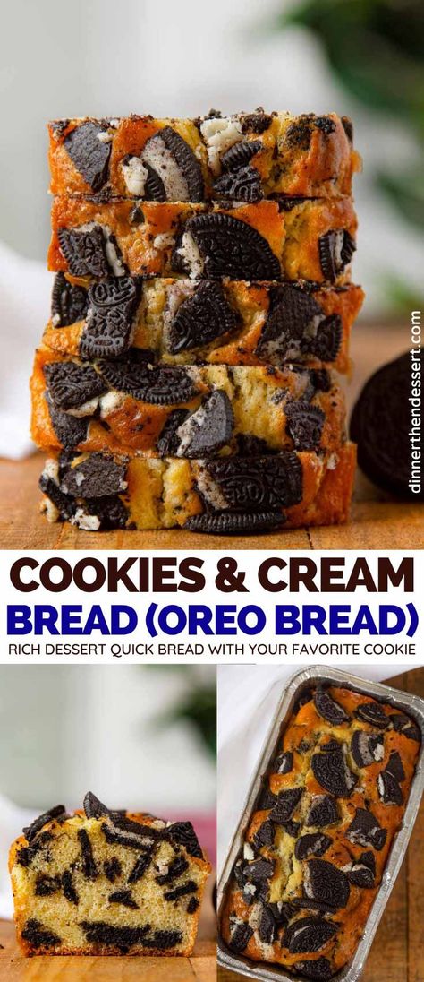 Oreo Bread, Cream Bread, Crushed Oreos, Oreo Recipes, Rich Desserts, Vanilla Flavor, Food Stamps, Oreo Dessert, Baked Chips