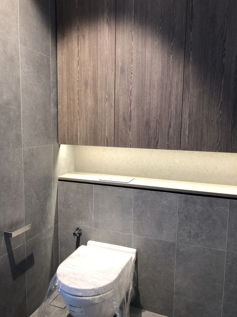 Bathroom Overhead Cabinet, Cupboards Above Toilet, Toilet With Storage Above, Toilet With Cabinet Above, Storage Above Toilet Ideas, Toilet Cabinet Ideas, Bathroom Wall Cabinet Above Toilet, Cabinets Above Toilet, Bathroom Cabinet Above Toilet