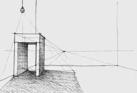 shadow casting in one point perspective | Learn to draw One Point Perspective, Point Perspective, Learn To Draw, It Cast, Drawings