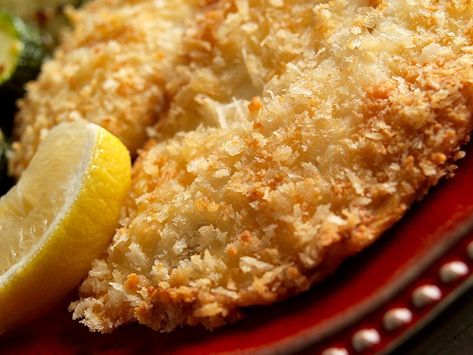 Tilapia Fillet Recipe, Tilapia Parmesan, Lemon Garlic Aioli, Parmesan Crusted Tilapia, Fish Fillet Recipe, Crusted Tilapia, Crunchy Potatoes, Baked Fish Recipes, Baked Tilapia