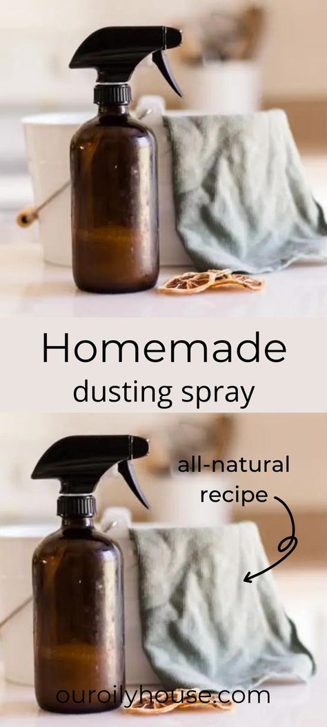 Clean Bathroom Aesthetic, Homemade Dusting Spray, Cleaning Tips For Home, Our Oily House, Clean Routine, Natural Cleaning Products Diy, Dusting Spray, Homemade Cleaning Supplies, Clean Kitchen Cabinets