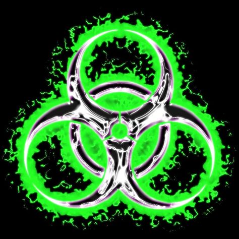 Glow Green Aesthetic, Toxic Core, Biohazard Symbol, Horror Themes, Aesthetic People, Glitch Art, Phone Theme, Mad Scientist, Ethereal Art