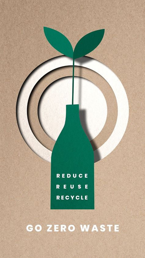 Zero Waste Logo Design, Solid Waste Management Poster, Recycle Graphic Design, Sustainability Poster Design, Recycle Aesthetic, Recycle Poster Design, Sustainability Graphic Design, Environment Graphic Design, Reduce Reuse Recycle Poster