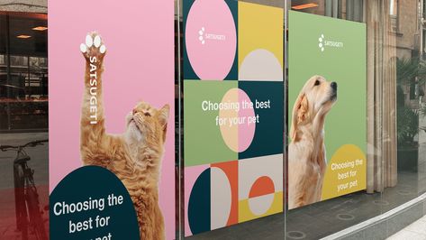 Colorful rebranding for the pet store "Satsugeti" :: Behance Pet Store Branding, Pet Center, Pet Food Store, Branding Logo Design, Graphic Design Adobe, Pet Store, Photoshop Adobe, Branding Design Logo, Graphic Design Logo