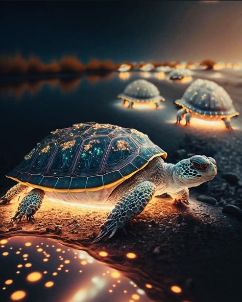 #turtle #glow #cute #cartoon #ai Sea Turtle Artwork, Turtle Wallpaper, Hyper Realistic Paintings, Iphone Wallpaper Stills, Iphone Wallpaper Landscape, Amazing Food Art, Witchy Wallpaper, Cute Fantasy Creatures, Background Images For Quotes