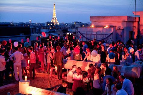 The Clandestine Paris Party Planners with a taste for the Abandoned | Messy Nessy Chic Paris New Years Eve, Paris People, Paris Tourism, Night Paris, Welcome To Paris, Paris Rooftops, Dublin Ireland Travel, Rooftop Party, Paris Metro