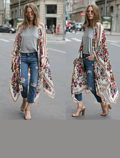 Kimono cardigan outfit