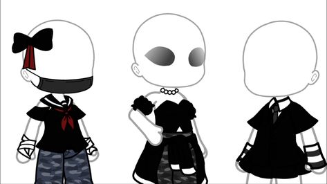 Gacha Life Goth Outfits, Gacha Life Sleep Outfits, Chibi Body, Adorable Homes Game, Hello Kitty Clothes, Gacha Outfit, Characters Inspiration Drawing, Gacha Ocs, Gacha Outfits