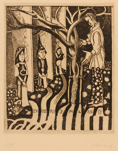 Art-exlibris.net - exlibris by Augustinas Virgilijus Burba for J. Mass Lithography Prints, Smith College, Lithography, Ex Libris, Linocut, Lithuania, Art Stuff, Etching, Printmaking