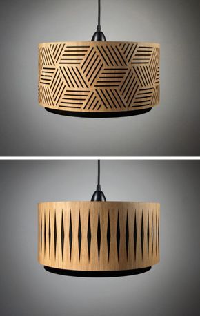 Wood Lampshade, Laser Cut Lamps, Wooden Lampshade, Diy Lampe, Lampshade Designs, Lamp Diy, Lamp Wood, Laser Cut Ideas, Wooden Light