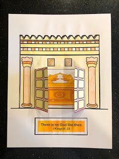 Solomon Built The Temple Craft, Beit Hamikdash, Solomon Temple, Solomon Bible, Bible Crafts Sunday School, Solomons Temple, Prek Crafts, Sunday School Games, Family Bible